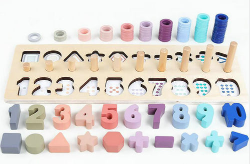 Wooden Number Shape Montessori Learning Board